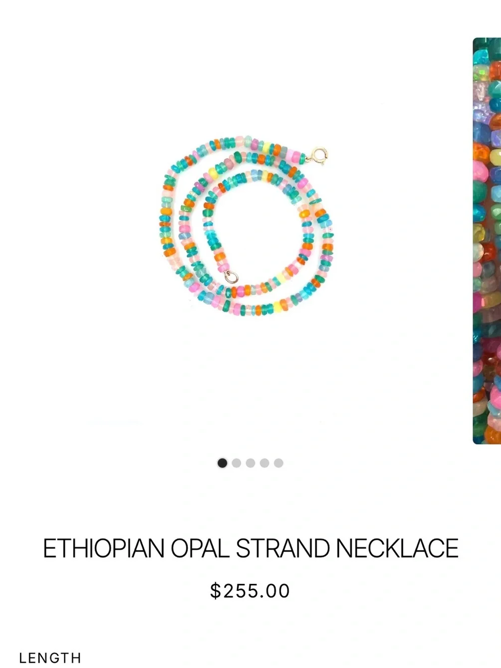 Multicolor Opal Beaded Strand Necklace